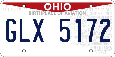 OH license plate GLX5172