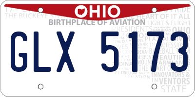 OH license plate GLX5173