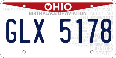 OH license plate GLX5178