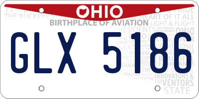 OH license plate GLX5186