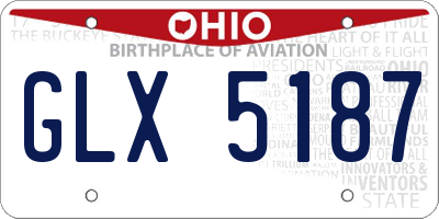 OH license plate GLX5187