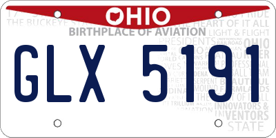 OH license plate GLX5191