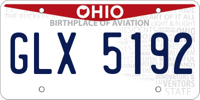 OH license plate GLX5192