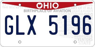 OH license plate GLX5196
