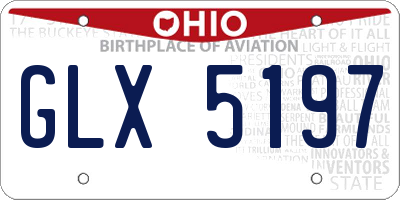 OH license plate GLX5197