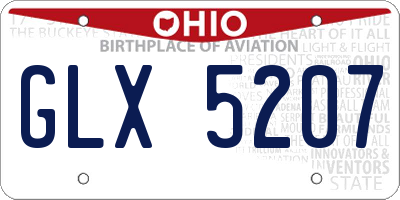 OH license plate GLX5207