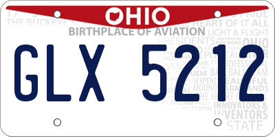 OH license plate GLX5212