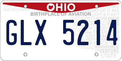 OH license plate GLX5214