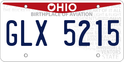 OH license plate GLX5215