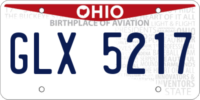 OH license plate GLX5217