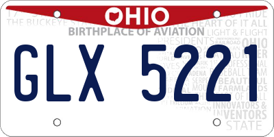 OH license plate GLX5221