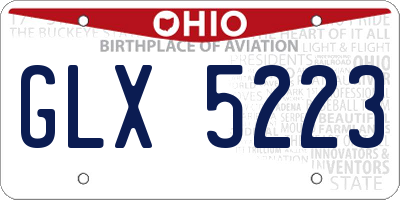 OH license plate GLX5223