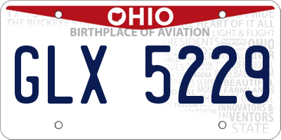OH license plate GLX5229