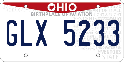 OH license plate GLX5233