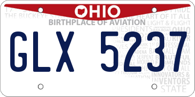 OH license plate GLX5237