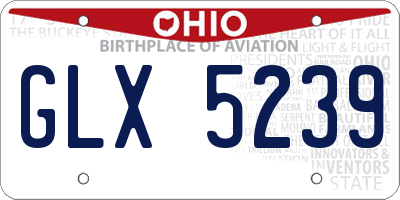 OH license plate GLX5239