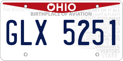 OH license plate GLX5251