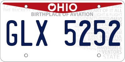 OH license plate GLX5252