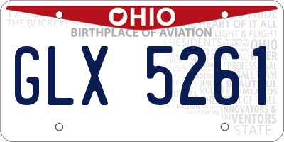 OH license plate GLX5261