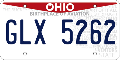 OH license plate GLX5262