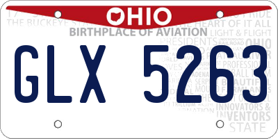 OH license plate GLX5263