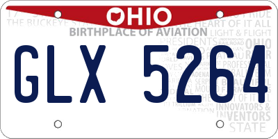OH license plate GLX5264