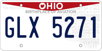 OH license plate GLX5271