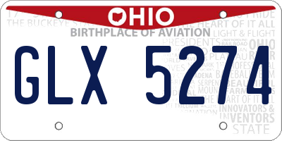 OH license plate GLX5274