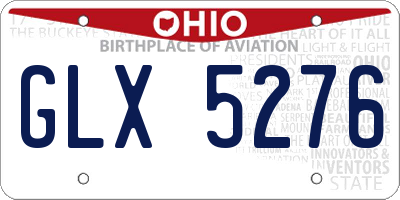 OH license plate GLX5276