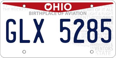 OH license plate GLX5285