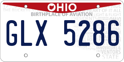 OH license plate GLX5286