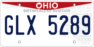 OH license plate GLX5289