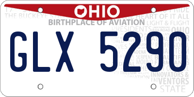 OH license plate GLX5290