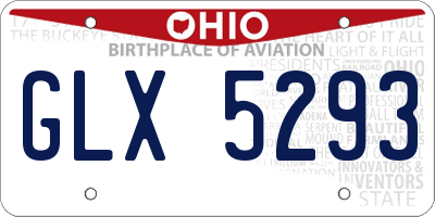 OH license plate GLX5293