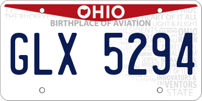 OH license plate GLX5294