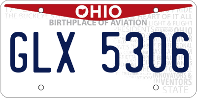 OH license plate GLX5306