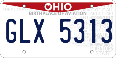OH license plate GLX5313