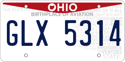 OH license plate GLX5314