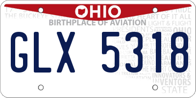 OH license plate GLX5318