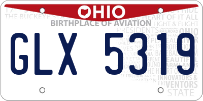 OH license plate GLX5319