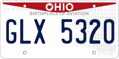 OH license plate GLX5320