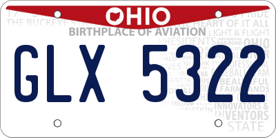 OH license plate GLX5322