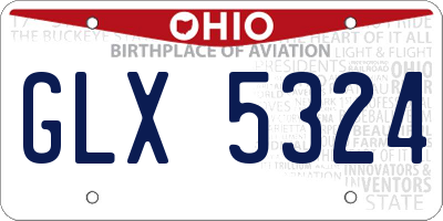 OH license plate GLX5324