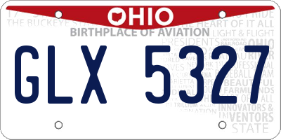 OH license plate GLX5327