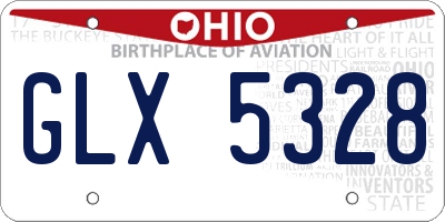 OH license plate GLX5328