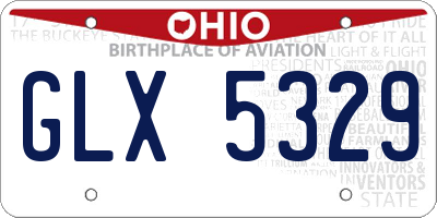 OH license plate GLX5329