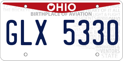 OH license plate GLX5330