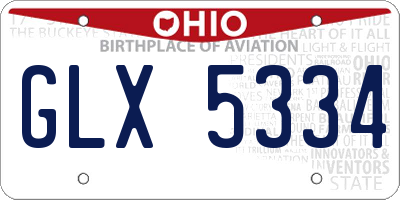 OH license plate GLX5334