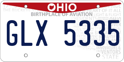 OH license plate GLX5335
