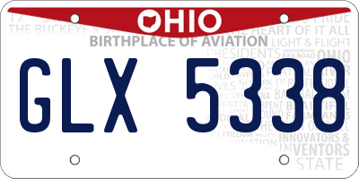 OH license plate GLX5338